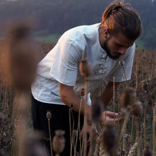 Lněná košile krátký rukáv bílá